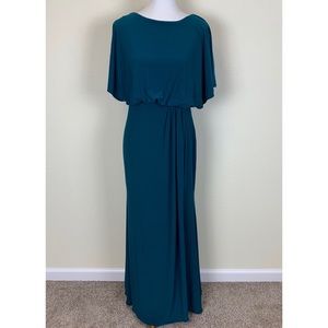 Bhldn Emerald Green Blouson Gown